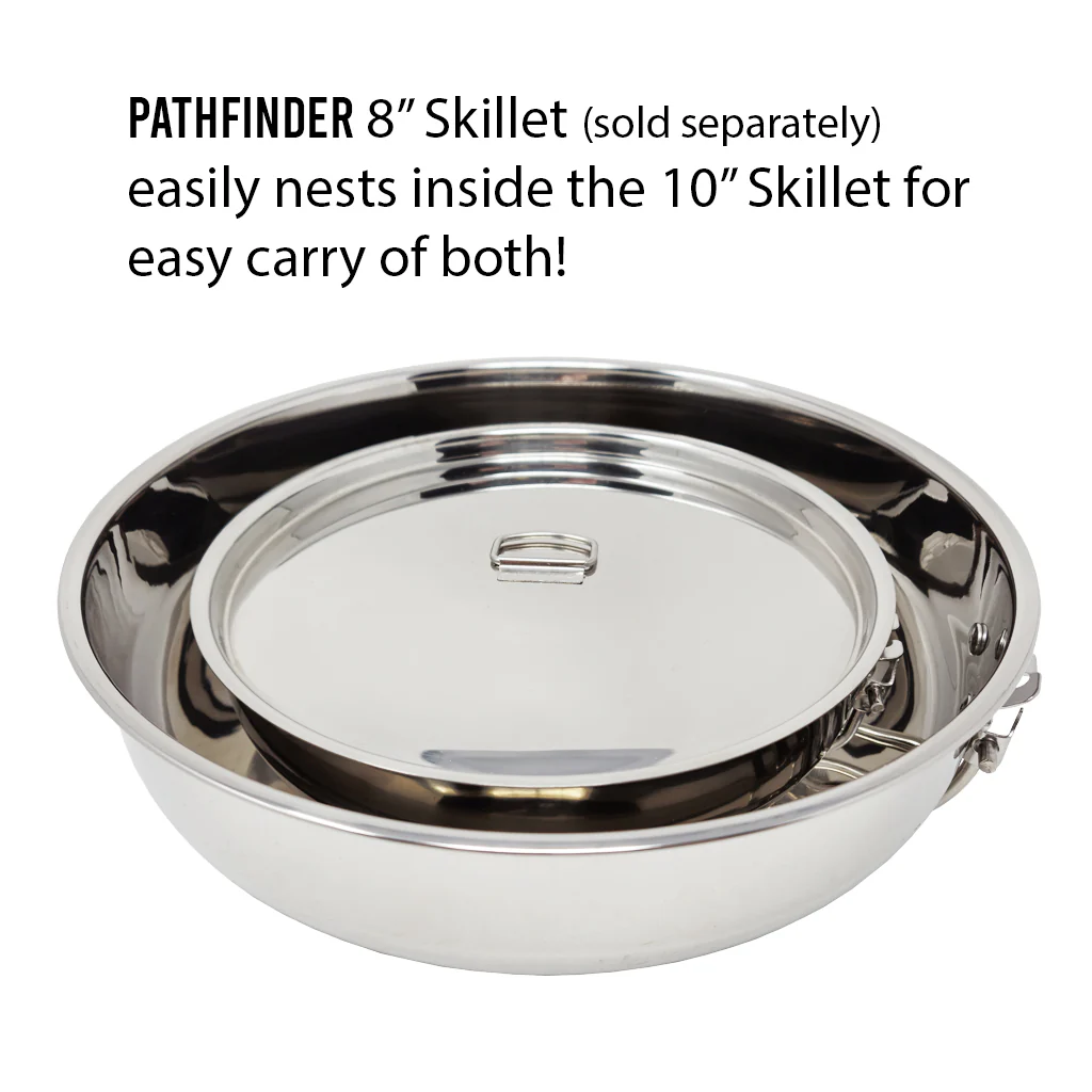10" Stainless Steel Skillet and Lid - Image 14