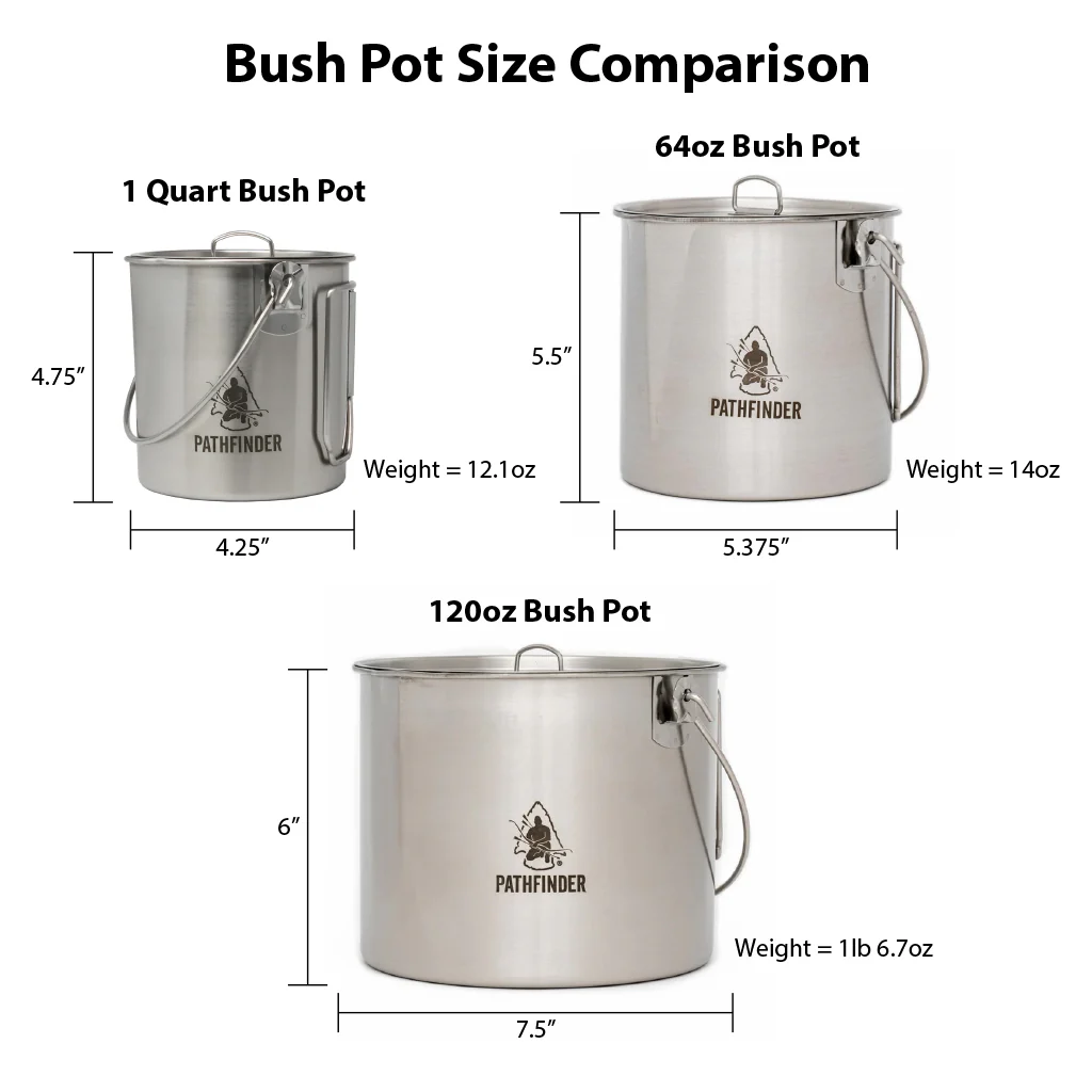 Stainless Steel 64oz. Bush Pot - Image 4